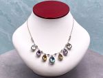 SAMUEL B *BJC* (59397N) 925SS  Multi-Gemstone Statement Necklace *Reg.$650*