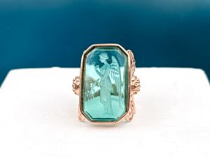 TAGLIAMONTE Designs (2306R) 925SS/RGP Venetian Intaglio Ring *Nike*Reg.$200