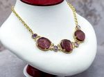 TAGLIAMONTE Designs (SH967N-Amy) 925SS/YGP Venetian Cameo Necklace *Cupid*Reg.$700