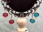 TAGLIAMONTE Designs (SH625) 925SS / YGP Venetian Cameo Earrings *Apollo, Chariot*Reg.$180