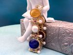 TAGLIAMONTE Design(PN2892B) 925SS/YGP Venetian Cameo Bracelet *Amethyst*Reg.$500