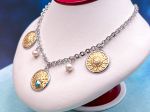 TAGLIAMONTE Designs (SH168) 925SS/Rhod. Plate Cameo Charm Necklace *Sunflower and Bee*Reg.$385