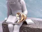 14K Yellow Gold Heart Shaped Pendant / Slide (LDM 2324)
