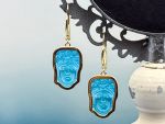 TAGLIAMONTE Designs (PN2855E) 925SS/YGP Venetian Cameo Earrings *Flora*Reg.$250