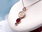 TAGLIAMONTE Designs (1952) 925SS/RGP  Venetian Cameo Pendant *Amethyst*Reg.250
