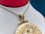 TAGLIAMONTE Designs (2218P) 925/YGP Cameo Pendant *Apollo*Reg.$400
