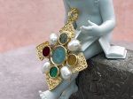 TAGLIAMONTE Designs (Q21102) 925SS / YGP Venetian Cameo Pendant *Athena*