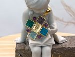 TAGLIAMONTE Designs (1393) 925SS/YGP Venetian Cameo Pendant*Reg.300