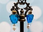 TAGLIAMONTE Designs (Q19052) 925SS/YGP Venetian Cameo Earrings *Medusa*Reg.$280