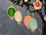 TAGLIAMONTE Designs (SH403) 925/YGP Venetian Cameo Earrings*Reg.$250