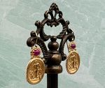 TAGLIAMONTE Designs (SH327-Ruby) 18K Cameo Earrings w/Rubies *Apollo/Cupid*Reg.$1550