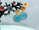 TAGLIAMONTE Designs (1866,1867) 925SS/YGP Venetian Cameo Earrings *Medusa*Reg.$360