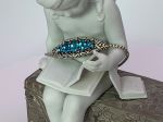 SAMUEL B *BJC* (58039B) 925SS Snake Link Bracelet *Blue Topaz*