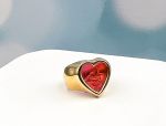 TAGLIAMONTE (1947)925SS/YGP Pink Cameo Ring*Size 5
