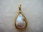 14K Yellow Gold Mabe Pearl Pendant (1089)*Reg.750
