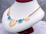 TAGLIAMONTE Designs (Q21119) 925SS/ YGP Magnesite Cameo Station Link Necklace *Terpsichore*