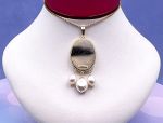 TAGLIAMONTE Designs (1918-W) 925SS/YGP Micromosaic Pendant*Miosotis*Reg.$300