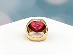 TAGLIAMONTE (1947)925SS/YGP Pink Cameo Ring*Size 5