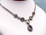 SAMUEL B *BJC* (56429N) 925SS  Multi-Gemstone Statement Necklace *Reg.$600*
