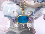 TAGLIAMONTE Designs (1378) 925SS / YGP Venetian Cameo Pendant *Androcles + Lion*Reg.$300