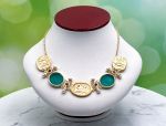 TAGLIAMONTE Designs (1419A) 925SS/YGP Venetian Cameo Necklace w/ *Rubies+ Pearls*Aphrodite, Cupid, Pan, Gryphon*Reg.$600