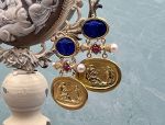 TAGLIAMONTE Designs (SH215-Lapis) 18K Venetian Cameo Earrings w/ Pearls *Reg.$2600