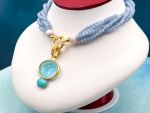 TAGLIAMONTE Designs (PN2937N) 925SS/YGP Venetian Cameo Statement Necklace*Medusa*Reg.$600