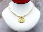TAGLIAMONTE Designs (SH620N) 925/YGP Cameo & FW Pearl Necklace *Poseidon*Reg.$200