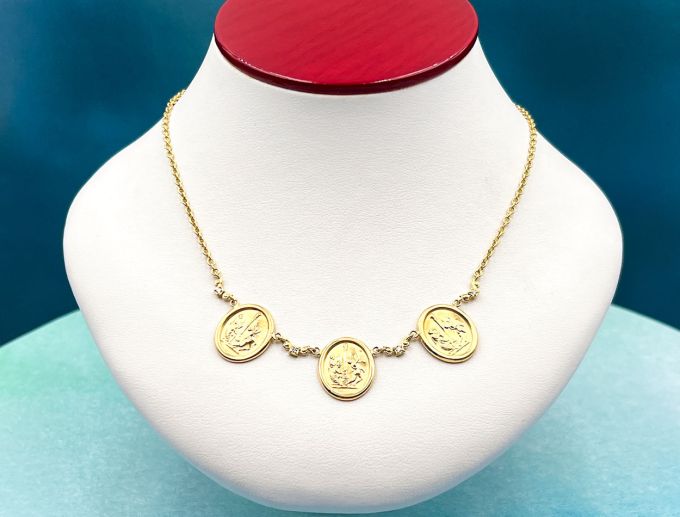 TAGLIAMONTE Designs (SH446) 18K Cameo Necklace*Maypole *Reg.$1900