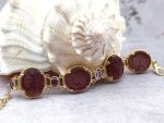 TAGLIAMONTE Designs (SH965B-AmyB) 925SS/YGP Venetian Cameo Bracelet *Cupid*Reg.$650