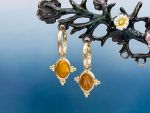 Tagliamonte Designs (1454) 925SS/YGP Venetian Cameo Charm Earrings *Angels*Reg.$150
