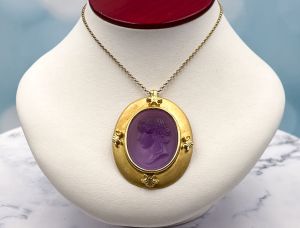 TAGLIAMONTE Designs (PN2840N) 925SS /YGP Venetian Pendant *Ceres*Reg.$325