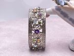SAMUEL B *BJC* (53398BA.M) 925SS/18K Multi Gemstone Cuff Style Bracelet*Reg.$1050