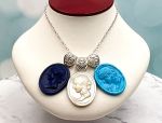 TAGLIAMONTE (1800,1801,1802) 925SS Gemstone Cameo Pendant*Ceres*Reg.$175