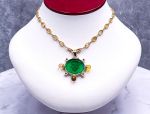 TAGLIAMONTE Designs (LDM7501) 18K Venetian Cameo Necklace with *Rubies+ Citrines* Medusa*