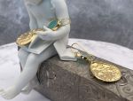 TAGLIAMONTE Designs (HQ127) 18K Venetian Cameo Earrings *Terpsichore Muse of Dance*Reg.$2140