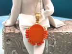 TAGLIAMONTE Designs (2308P) 925SS/YGP Venetian Cameo Pendant *Cupid*Reg.$225