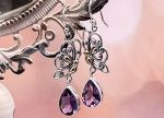 SAMUEL B *BJC* (59872E.A) 925SS /18K Amethyst Butterly Earrings *Reg.$165*