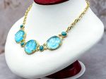 TAGLIAMONTE Designs (SH967N-Turq) 925SS/YGP Venetian Cameo Necklace *Cupid*Reg.$700