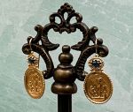 TAGLIAMONTE Designs (LDM2288) 18K Cameo Earrings w/Sapphires *Apollo/Cupid*Reg.$1550