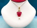 TAGLIAMONTE Designs (PN2866E) 925SS/YGP Venetian Cameo Earrings *Medusa*Reg.$280