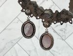 TAGLIAMONTE Designs (2050E) 925SS/Rhod. Venetian Intaglio Earrings *Pandora*Reg.$200