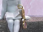 TAGLIAMONTE Designs (RW012) 925SS/YGP Rose Quartz Cameo Pendant *Mercury*Reg.$185