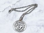 TAGLIAMONTE Designs (PN2672N) 925SS/Rhod. Cameo Necklace*Rondanini Medusa*Reg.$525