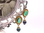 TAGLIAMONTE DESIGNS (LDM4865)14K YG Venetian Cameo + Pearl Earrings *Psyche + Amore*