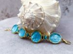 TAGLIAMONTE Designs (SH965B-Turq) 925SS/YGP Venetian Cameo Bracelet *Cupid*Reg.$650