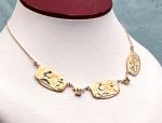 TAGLIAMONTE Designs (SH895-Citrine) 18K Cameo Necklace *Aphrodite,Cupid*Reg.$3500