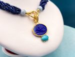 TAGLIAMONTE Designs (PN2938N) 925SS/YGP Venetian Cameo Statement Necklace*Apollo, Whale*Reg.$600