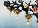 TAGLIAMONTE Designs (2226E,2276P) 925SS/YGP Cameo Earrings & Pendant Set*Reg.$210