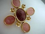 TAGLIAMONTE Designs (LDM2401) 14K Pendant w/ 5 Venetian Cameos *Lovely*